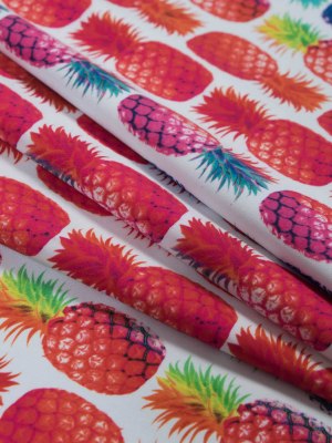 Compression Swimwear Tricot, UV Protective with Aloe Vera Microcapsules – Rainbow Pineapples – Caye Collection Compression Swimwear Tricot, UV Protective with Aloe Vera Microcapsules – Rainbow Pineapples – Caye Collection