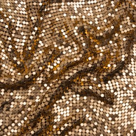 Aluminum Chainmail Fabric Panel, 3mm Tubular – Gilded Bronze – Joan Collection Aluminum Chainmail Fabric Panel, 3mm Tubular – Gilded Bronze – Joan Collection