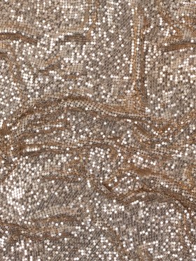 Mood Exclusive Joan Rose Gold Tubular Chainmail Fabric Mood Exclusive Joan Rose Gold Tubular Chainmail Fabric