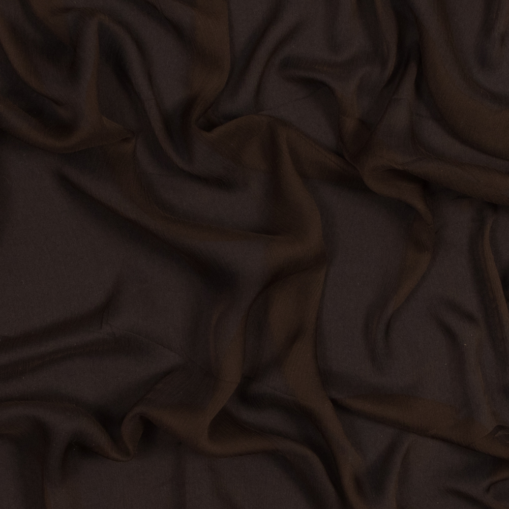 Chocolate Crinkled Silk Chiffon Chocolate Crinkled Silk Chiffon