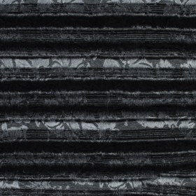Bonded Wool Knit and Organza – Black Stripes and Floral – Designer Deadstock Bonded Wool Knit and Organza – Black Stripes and Floral – Designer Deadstock