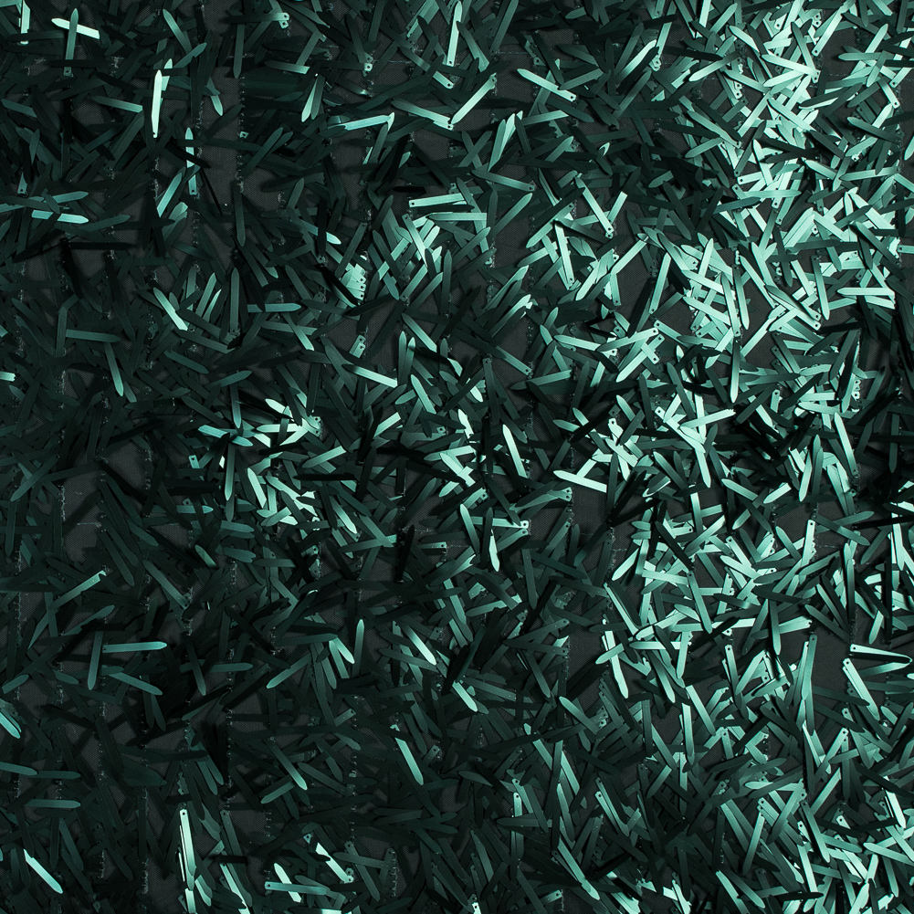 Soft Tulle with Fringe Sequins – Dull Emerald – Phryne Collection Soft Tulle with Fringe Sequins – Dull Emerald – Phryne Collection