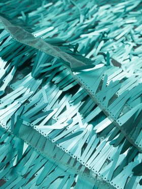 Soft Tulle with Fringe Sequins – Dull Mint – Phryne Collection Soft Tulle with Fringe Sequins – Dull Mint – Phryne Collection