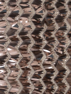 Fringe Sequin Fabric – Rose Gold Chevrons Fringe Sequin Fabric – Rose Gold Chevrons