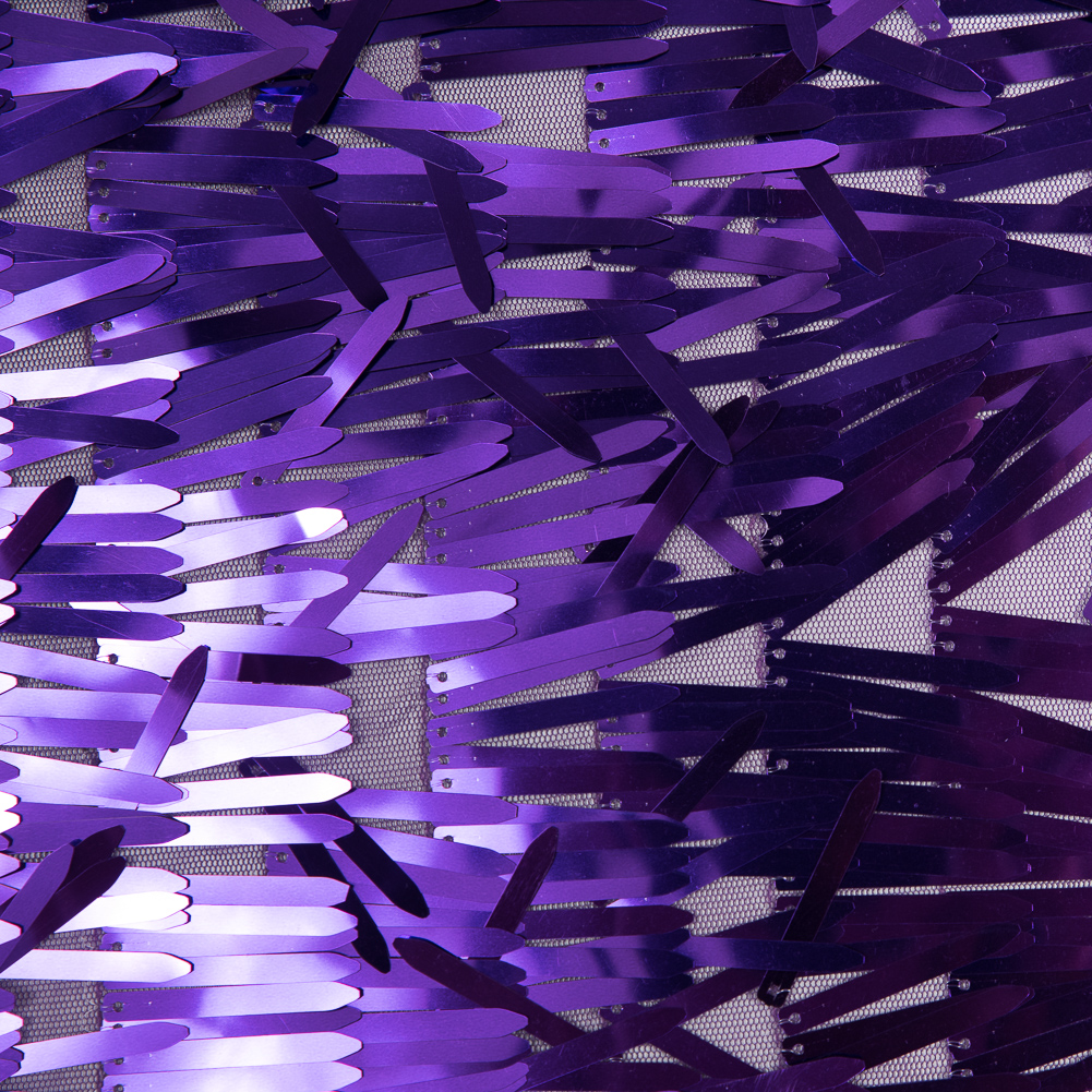 Soft Tulle with Fringe Sequins – Shiny Purple – Phryne Collection Soft Tulle with Fringe Sequins – Shiny Purple – Phryne Collection