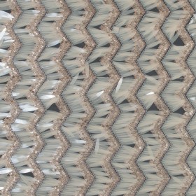 Fringe Sequin Fabric – Rose Gold and Beige Chevrons Fringe Sequin Fabric – Rose Gold and Beige Chevrons