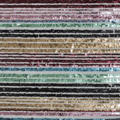 Tulle with Seqquins – Shiny Rainbow Stripes on Black Tulle with Seqquins – Shiny Rainbow Stripes on Black