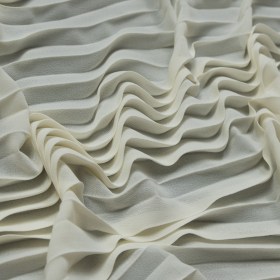 Accordion Pleated Chiffon – Off-White – Etereo Collection Accordion Pleated Chiffon – Off-White – Etereo Collection