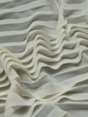 Accordion Pleated Chiffon – Off-White – Etereo Collection Accordion Pleated Chiffon – Off-White – Etereo Collection