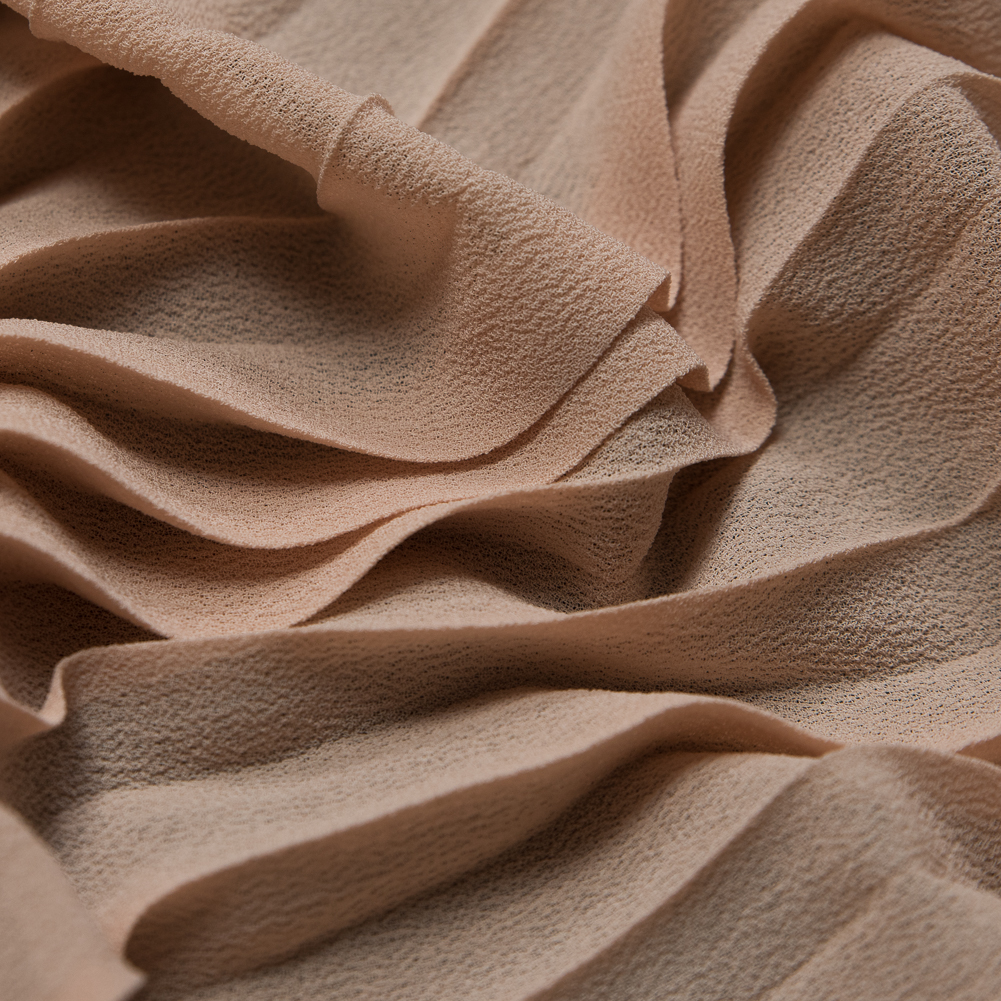 Accordion Pleated Chiffon – Beige – Etereo Collection Accordion Pleated Chiffon – Beige – Etereo Collection