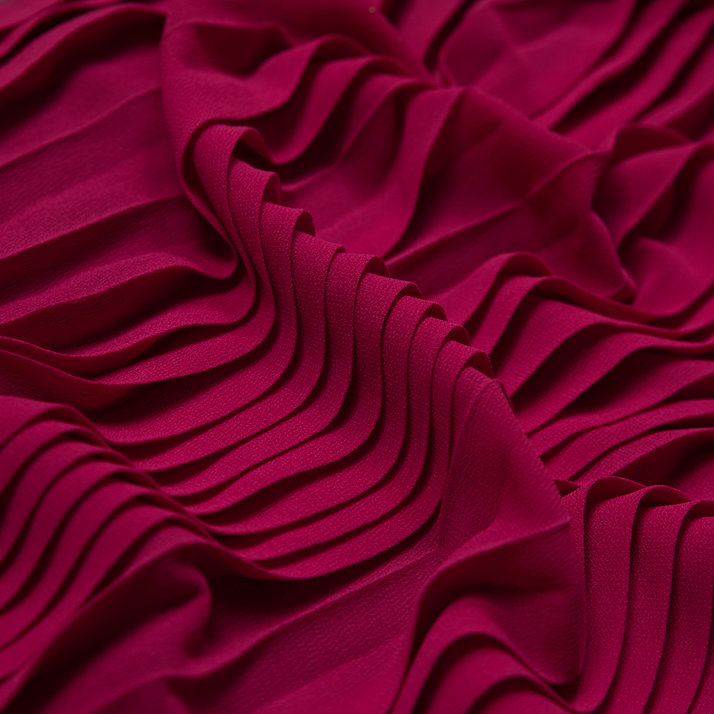 Accordion Pleated Chiffon – Bittersweet – Etereo Collection Accordion Pleated Chiffon – Bittersweet – Etereo Collection