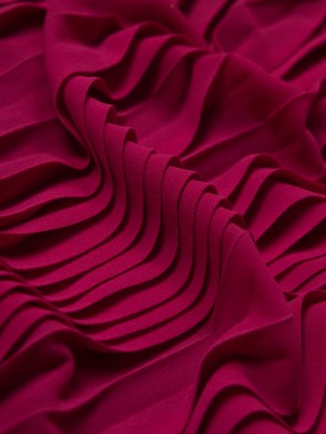 Accordion Pleated Chiffon – Bittersweet – Etereo Collection Accordion Pleated Chiffon – Bittersweet – Etereo Collection