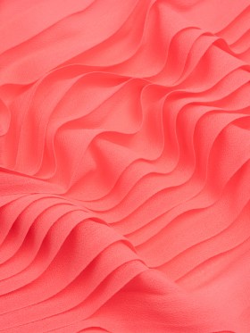Accordion Pleated Chiffon – Neon Pink – Etereo Collection Accordion Pleated Chiffon – Neon Pink – Etereo Collection