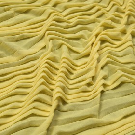 Accordion Pleated Chiffon – Mellow Yellow – Etereo Collection Accordion Pleated Chiffon – Mellow Yellow – Etereo Collection