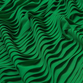 Accordion Pleated Chiffon – Kelly Green – Etereo Collection Accordion Pleated Chiffon – Kelly Green – Etereo Collection