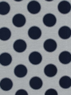 Blue and White Circle Jacquard Mesh Blue and White Circle Jacquard Mesh