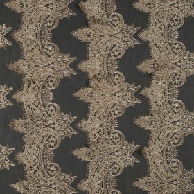 Lace Fringe on Mesh – Metallic Gold Lace Fringe on Mesh – Metallic Gold