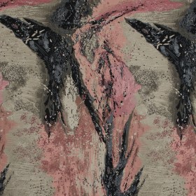 Pink, Beige and Black Abstract Jacquard Pink, Beige and Black Abstract Jacquard