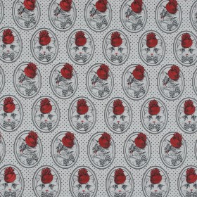 Red, White and Black Cat with Top Hat Jacquard Red, White and Black Cat with Top Hat Jacquard