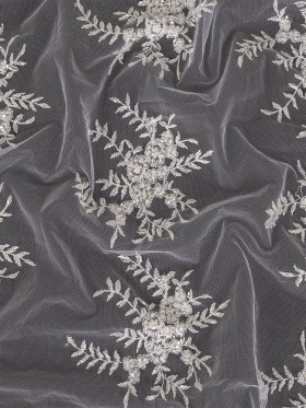 Cloud Dancer Floral Beaded Embroidered Bridal Lace Cloud Dancer Floral Beaded Embroidered Bridal Lace