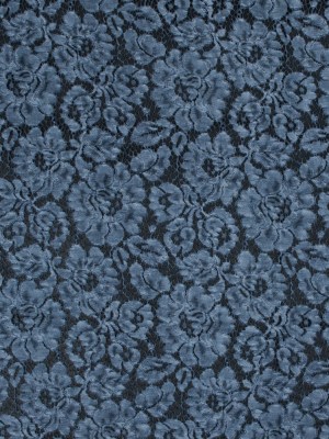 Pad Dyed Cotton Lace – Navy Floral – Stevie Collection Pad Dyed Cotton Lace – Navy Floral – Stevie Collection