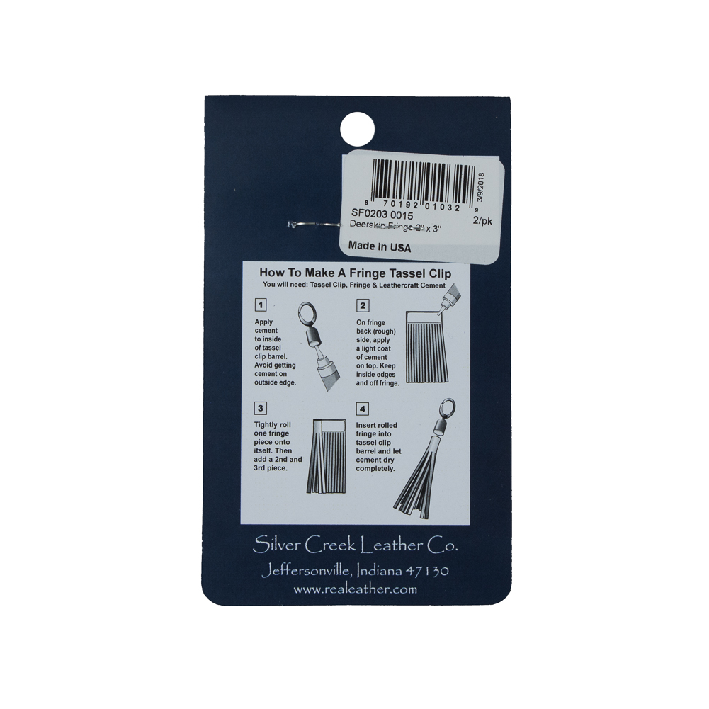 Realeather Dark Turquoise Deerskin Fringe Trim