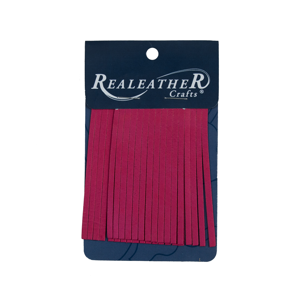 Realeather Fuchsia Deerskin Fringe Trim Realeather Fuchsia Deerskin Fringe Trim
