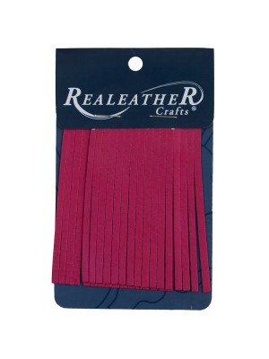 Realeather Fuchsia Deerskin Fringe Trim Realeather Fuchsia Deerskin Fringe Trim