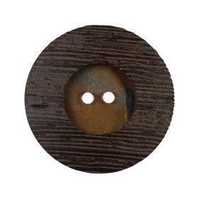 Brown Wooden 2-Hole Button – 50L/32mm Brown Wooden 2-Hole Button – 50L/32mm