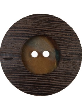 Brown Wooden 2-Hole Button – 50L/32mm Brown Wooden 2-Hole Button – 50L/32mm