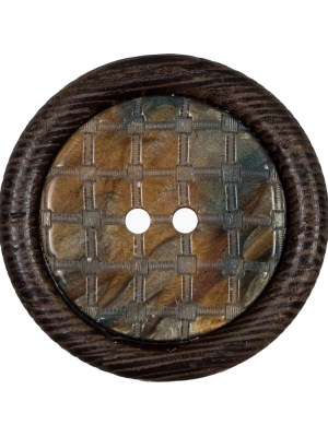 Brown Wooden 2-Hole Button – 50L/32mm Brown Wooden 2-Hole Button – 50L/32mm