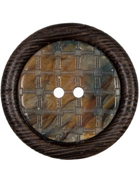 Brown Wooden 2-Hole Button – 42L/27mm Brown Wooden 2-Hole Button – 42L/27mm