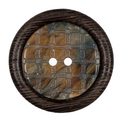 Brown Wooden 2-Hole Button – 55L/35mm Brown Wooden 2-Hole Button – 55L/35mm