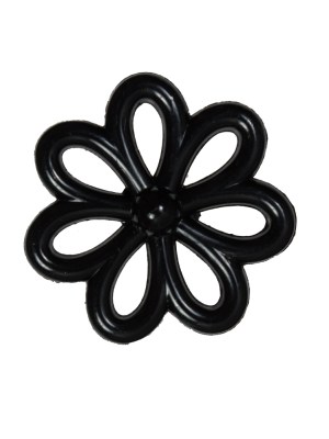 Italian Black Flower Plastic Shank Back Button – 40L/25mm Italian Black Flower Plastic Shank Back Button – 40L/25mm