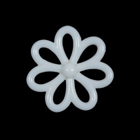 Italian White Flower Plastic Shank Back Button – 40L/25mm Italian White Flower Plastic Shank Back Button – 40L/25mm