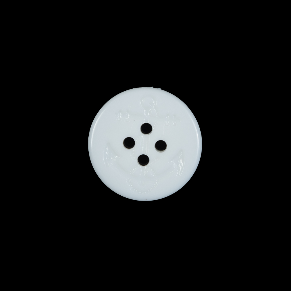 White Plastic Anchor 4-Hole Button – 24L/15mm White Plastic Anchor 4-Hole Button – 24L/15mm