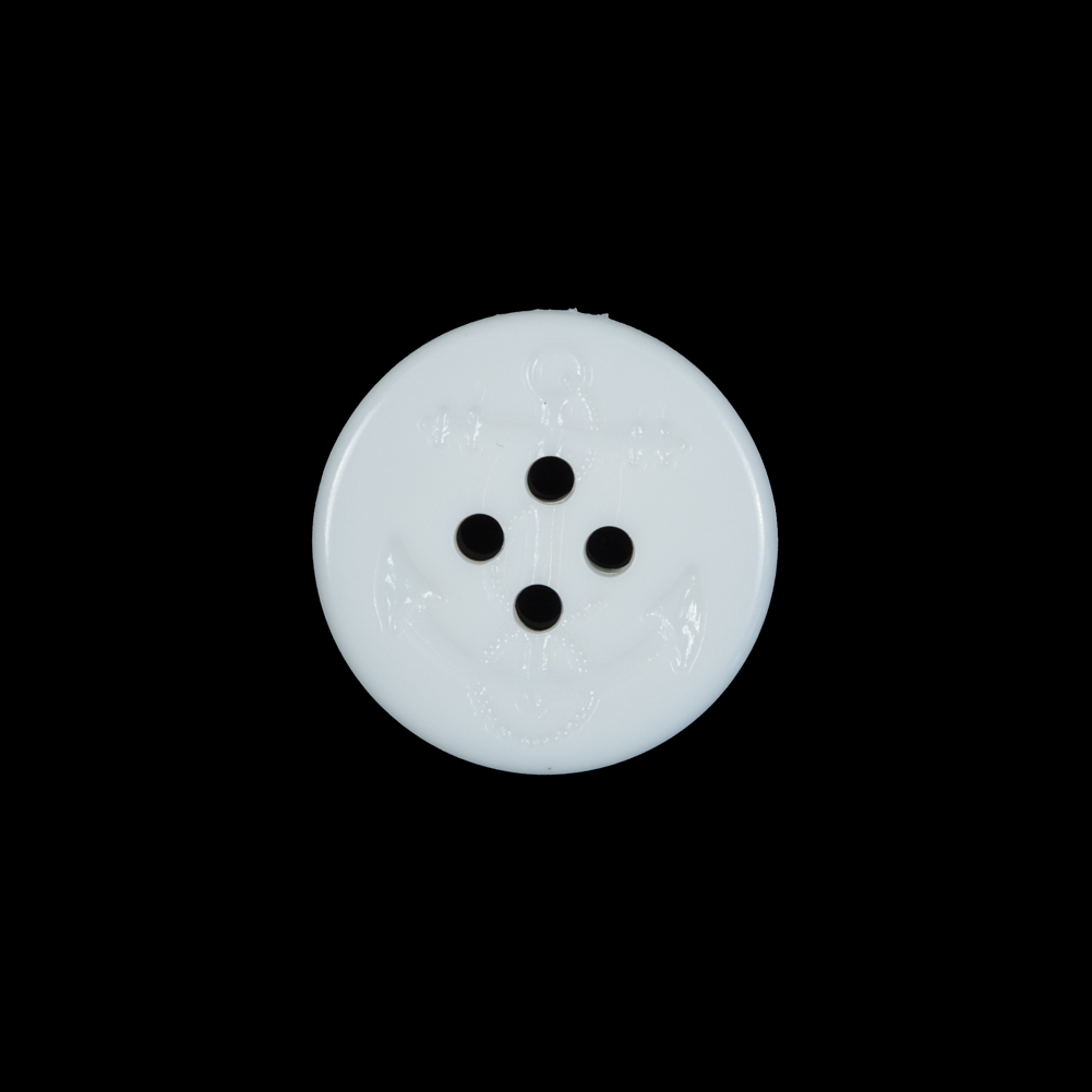 White Plastic Anchor 4-Hole Button – 28L/18mm White Plastic Anchor 4-Hole Button – 28L/18mm