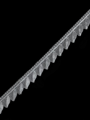 Metallic Silver Iron-on Leaf Trim – 0.75″ Metallic Silver Iron-on Leaf Trim – 0.75″