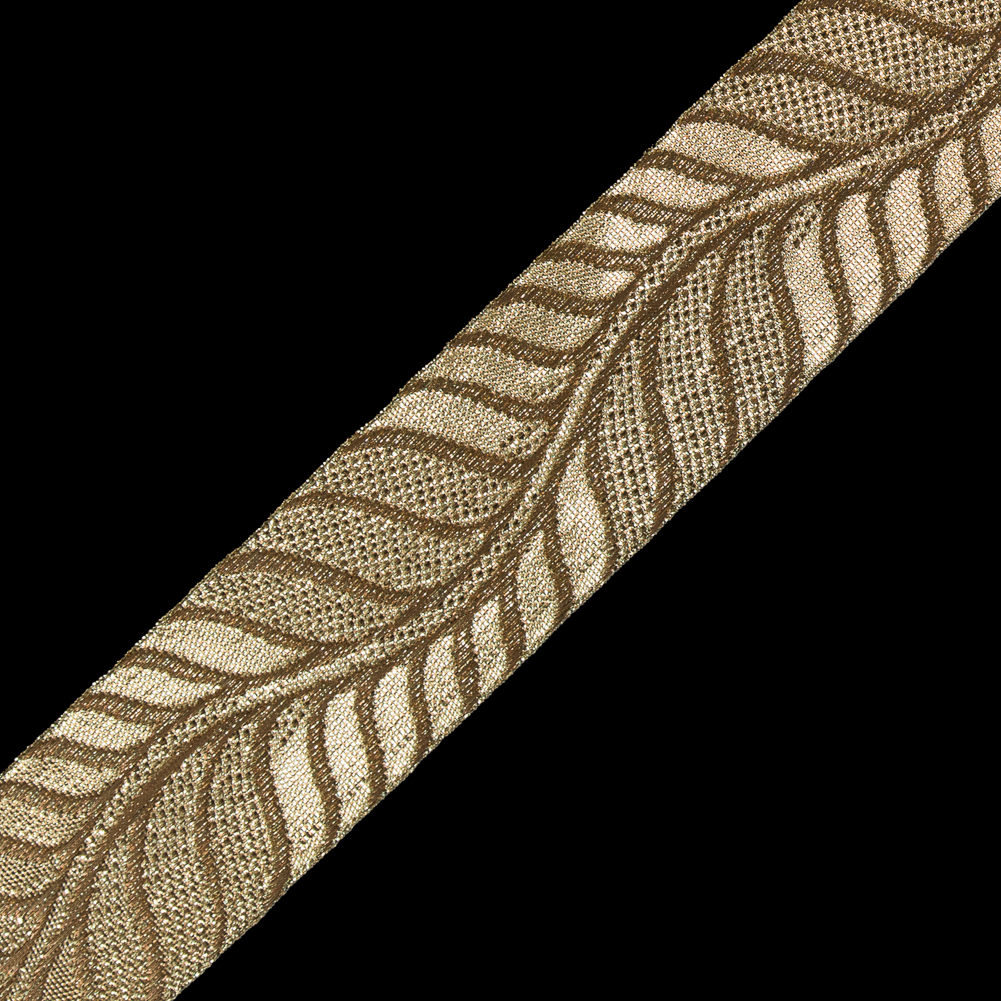 Gold Metallic Jacquard Ribbon – 1.5″ Gold Metallic Jacquard Ribbon – 1.5″