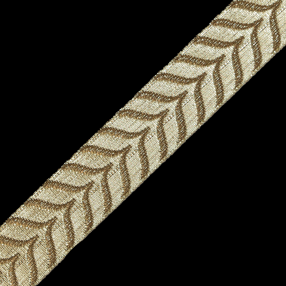 Metallic Gold Jacquard Ribbon – 1″ Metallic Gold Jacquard Ribbon – 1″
