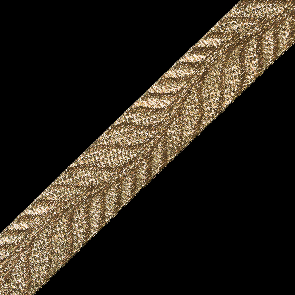 Gold Metallic Jacquard Ribbon – 1″ Gold Metallic Jacquard Ribbon – 1″