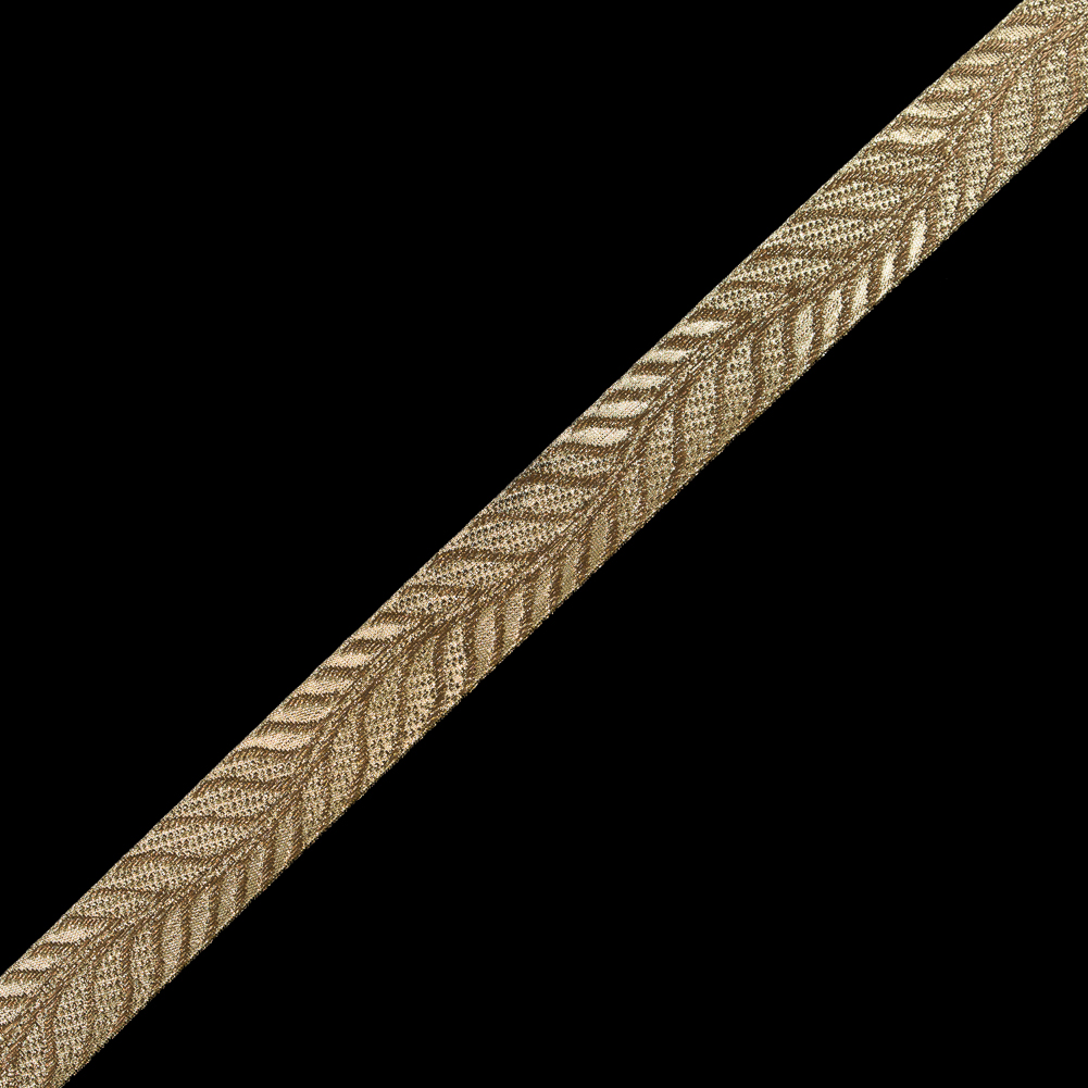 Gold Metallic Jacquard Ribbon – 1″ Gold Metallic Jacquard Ribbon – 1″