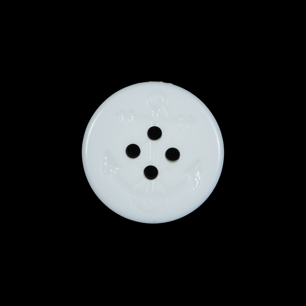 White Plastic Anchor 4-Hole Button – 32L/20mm White Plastic Anchor 4-Hole Button – 32L/20mm