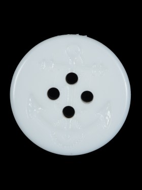 White Plastic Anchor 4-Hole Button – 40L/25.5mm White Plastic Anchor 4-Hole Button – 40L/25.5mm