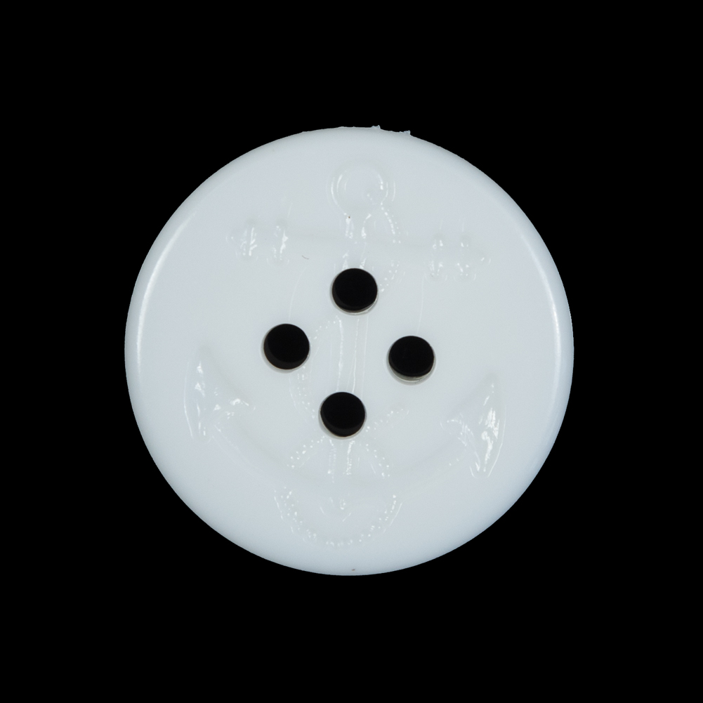 White Plastic Anchor 4-Hole Button – 40L/25.5mm White Plastic Anchor 4-Hole Button – 40L/25.5mm
