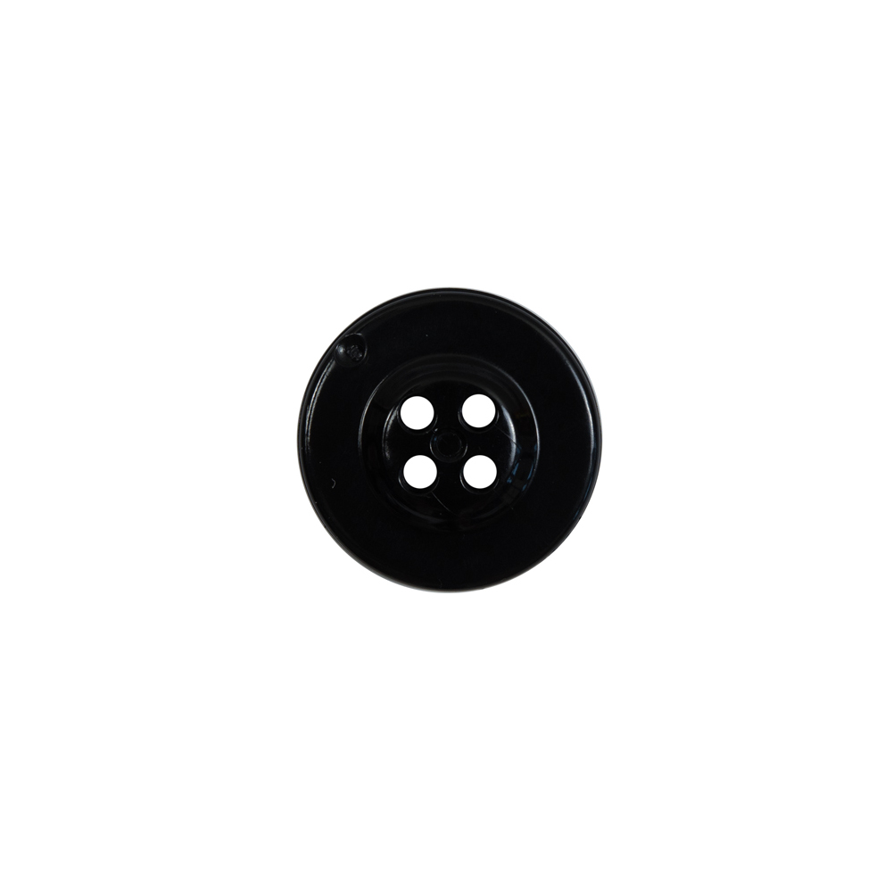 Black Plastic Anchor 4-Hole Button - 20L/12.5mm