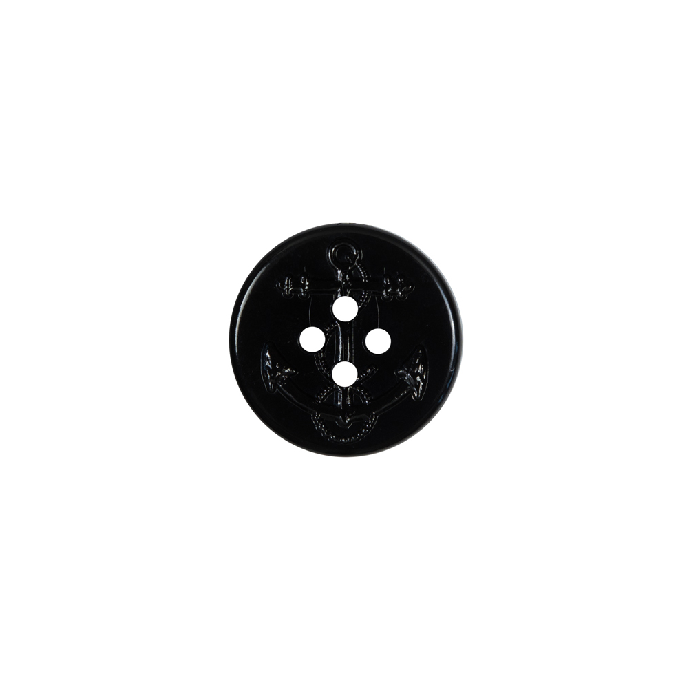 Black Plastic Anchor 4-Hole Button – 20L/12.5mm Black Plastic Anchor 4-Hole Button – 20L/12.5mm