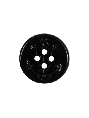 Black Plastic Anchor 4-Hole Button – 28L/18mm Black Plastic Anchor 4-Hole Button – 28L/18mm