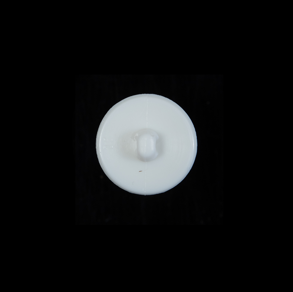 Italian White Beveled Shank Back Button - 20L/12.5mm