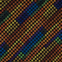 Multicolor Checkered Silk Chiffon Multicolor Checkered Silk Chiffon
